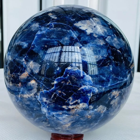 Natural Blue Sodalite Ball Sphere Healing CrystalGemstone Quartz Stone