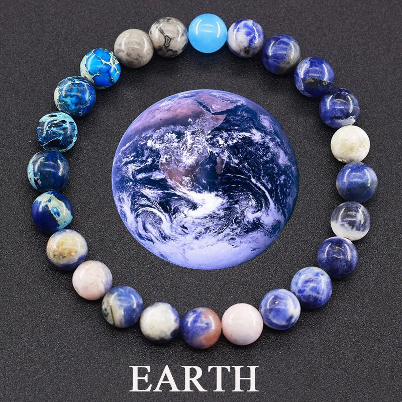 Hot Selling Cosmic Solar System Bracelet Eight Planets Sun Mercury Venus Earth Moon Mars Jupiter SaturnUranus Neptune Friendship Bracelet Handmade Jewelry Accessories