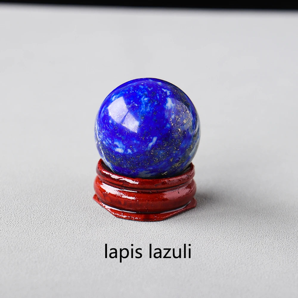 30MM Natural Amethyst Gem Ball Healing Crystals Reiki Wicca Chakra Sphere Rose Quartz Mineral Massage Globe Home Decoration