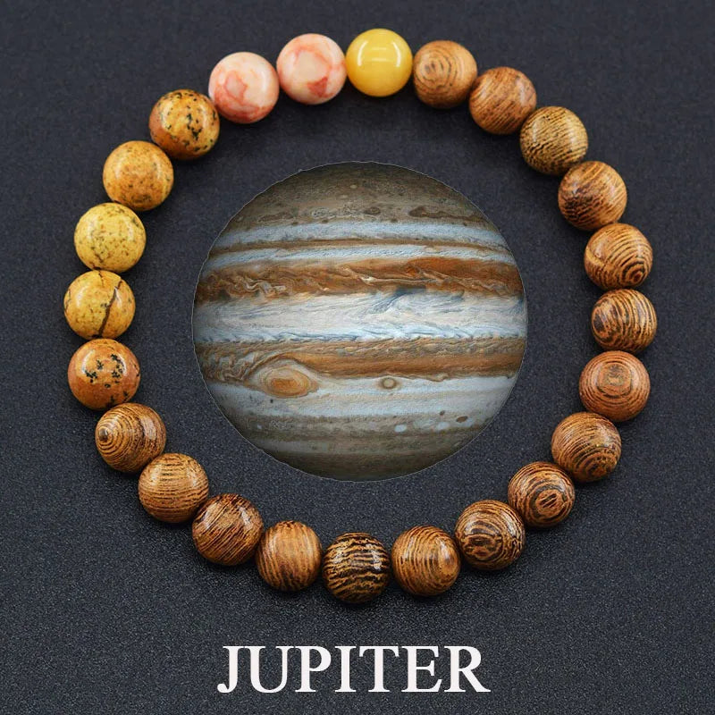 Hot Selling Cosmic Solar System Bracelet Eight Planets Sun Mercury Venus Earth Moon Mars Jupiter SaturnUranus Neptune Friendship Bracelet Handmade Jewelry Accessories