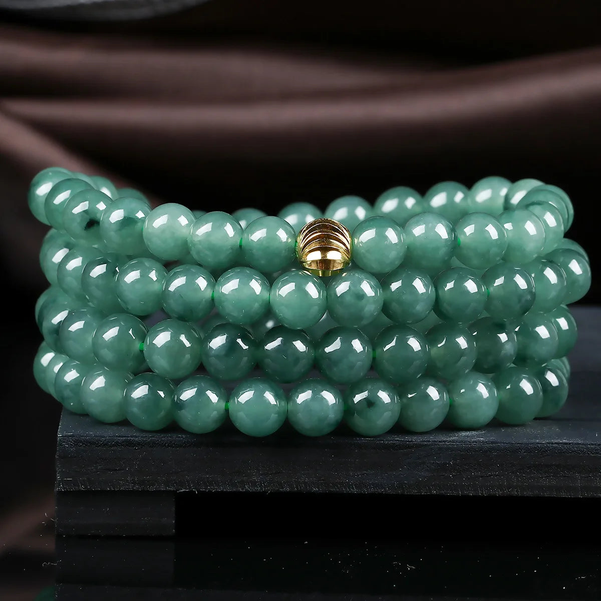Myanmar Grade A Jadeite Jade Bracelet Mala Beads 108 Necklace Men Women Healing Gemstone Fine Jewelry Burma Jade Bracelet Bangle