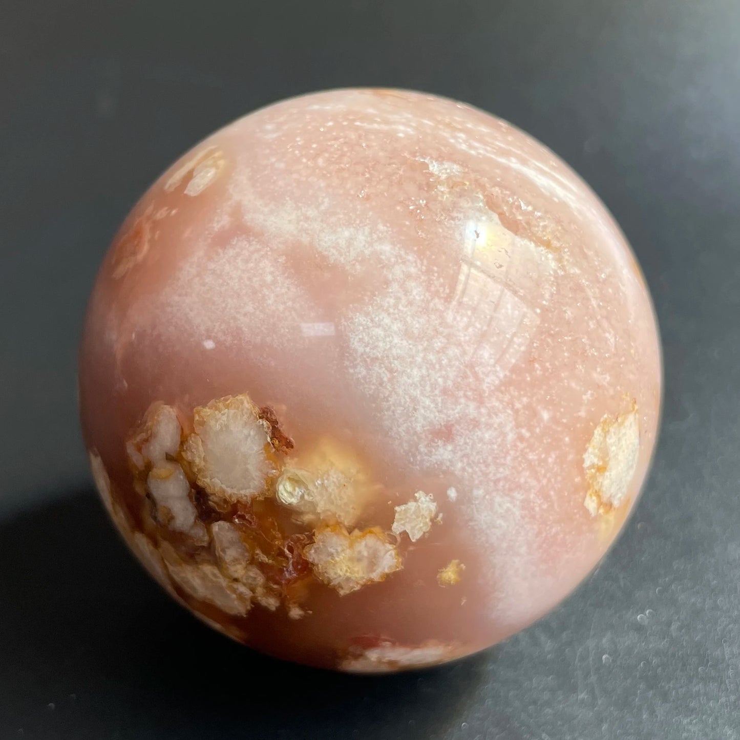Natural Stone Amethyst Pink Sakura Agate Geode Sphere Polished Crystal Quartz ball Reiki Healing Gift Room Decor