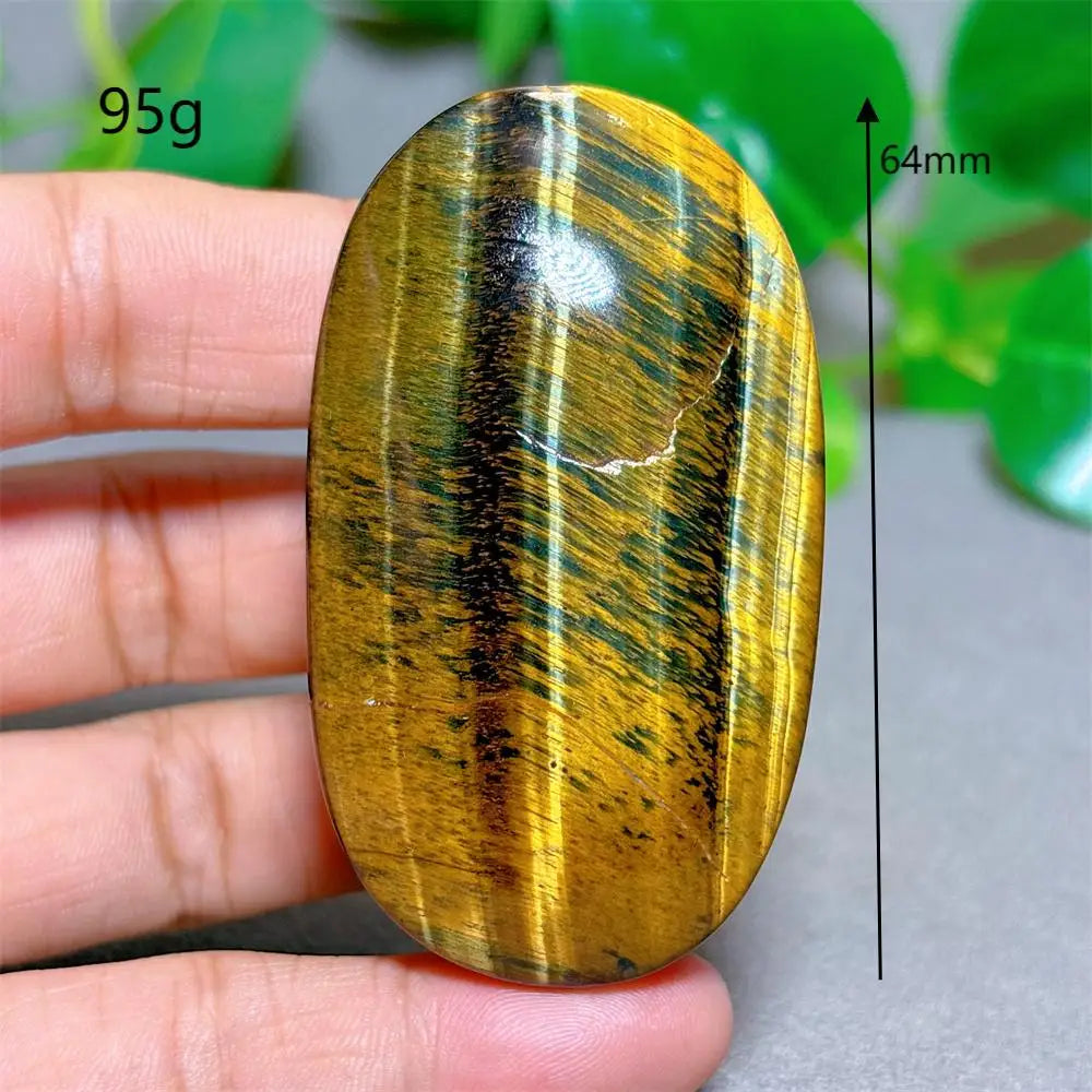 Blue Yellow Tiger Eye Palm Crystal Natural Stone Quartz Stone Minerals Home Decoration Reiki Craft Gifts Energy Healing Luck