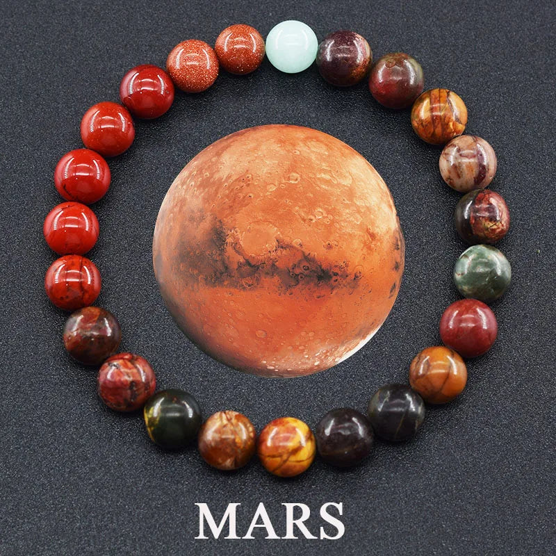 Hot Selling Cosmic Solar System Bracelet Eight Planets Sun Mercury Venus Earth Moon Mars Jupiter SaturnUranus Neptune Friendship Bracelet Handmade Jewelry Accessories