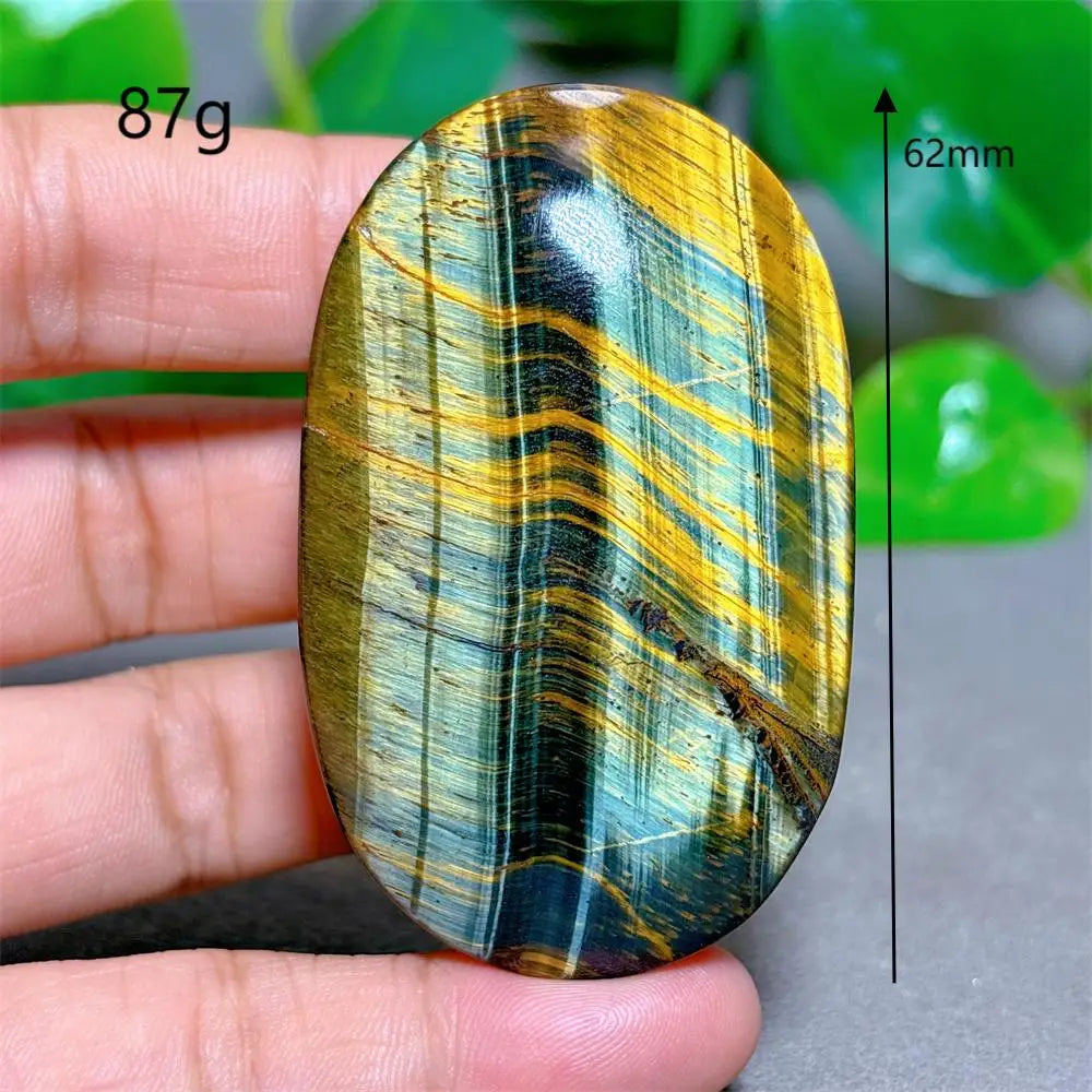 Blue Yellow Tiger Eye Palm Crystal Natural Stone Quartz Stone Minerals Home Decoration Reiki Craft Gifts Energy Healing Luck