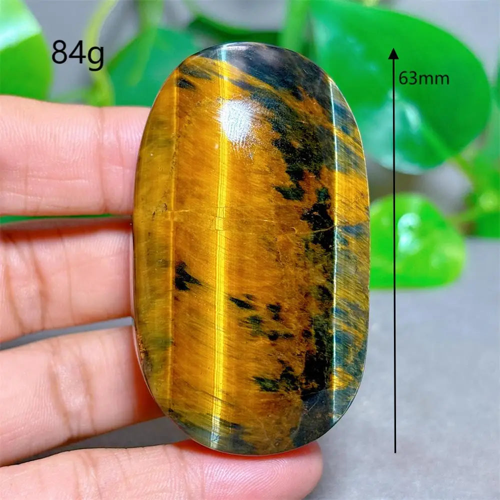 Blue Yellow Tiger Eye Palm Crystal Natural Stone Quartz Stone Minerals Home Decoration Reiki Craft Gifts Energy Healing Luck
