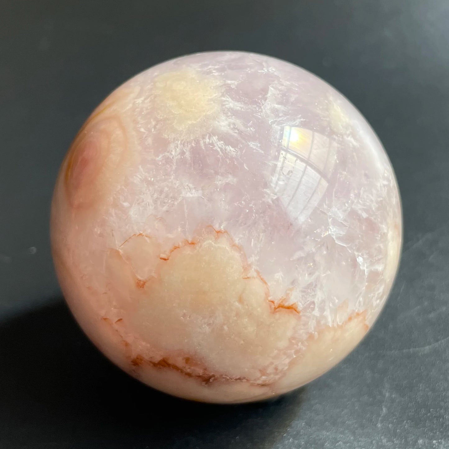 Natural Stone Amethyst Pink Sakura Agate Geode Sphere Polished Crystal Quartz ball Reiki Healing Gift Room Decor