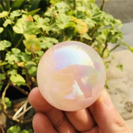 angel aura rose quartz crystals ball natural stones and minerals gemstone sphere home decoration feng shui crafts 1pc