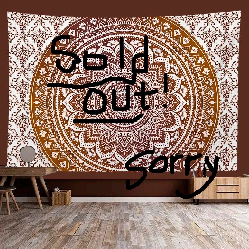 Mandala Floral Tapestry Bohemian Hippie Hanging Cloth Wall Art Decoration Background Cloth Room Living Room Home Decor