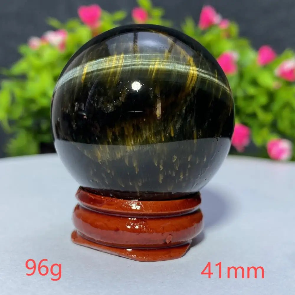 Blue Yellow Tiger Eye Ball Natural Crystal Sphere Mineral Gem Specimen Spiritual Meditation Reiki Healing Stone Home Decoration