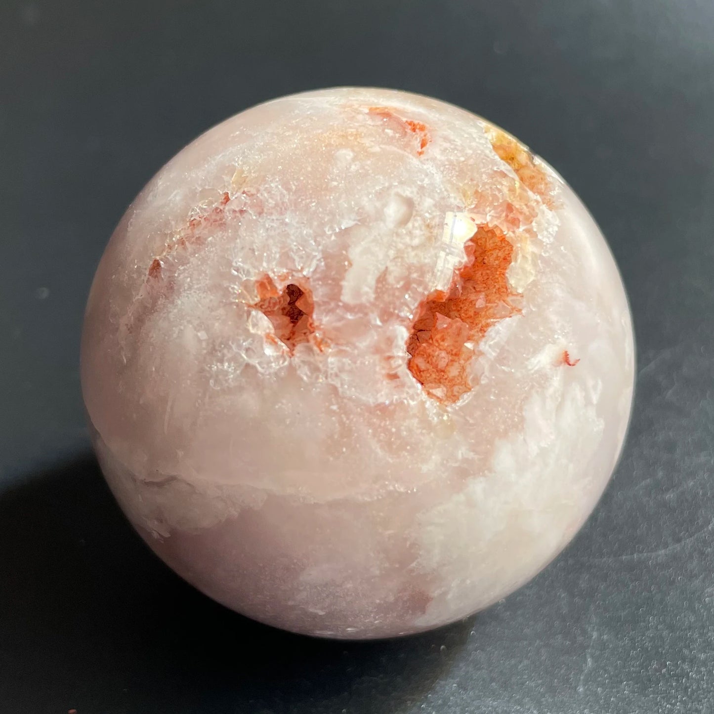 Natural Stone Amethyst Pink Sakura Agate Geode Sphere Polished Crystal Quartz ball Reiki Healing Gift Room Decor