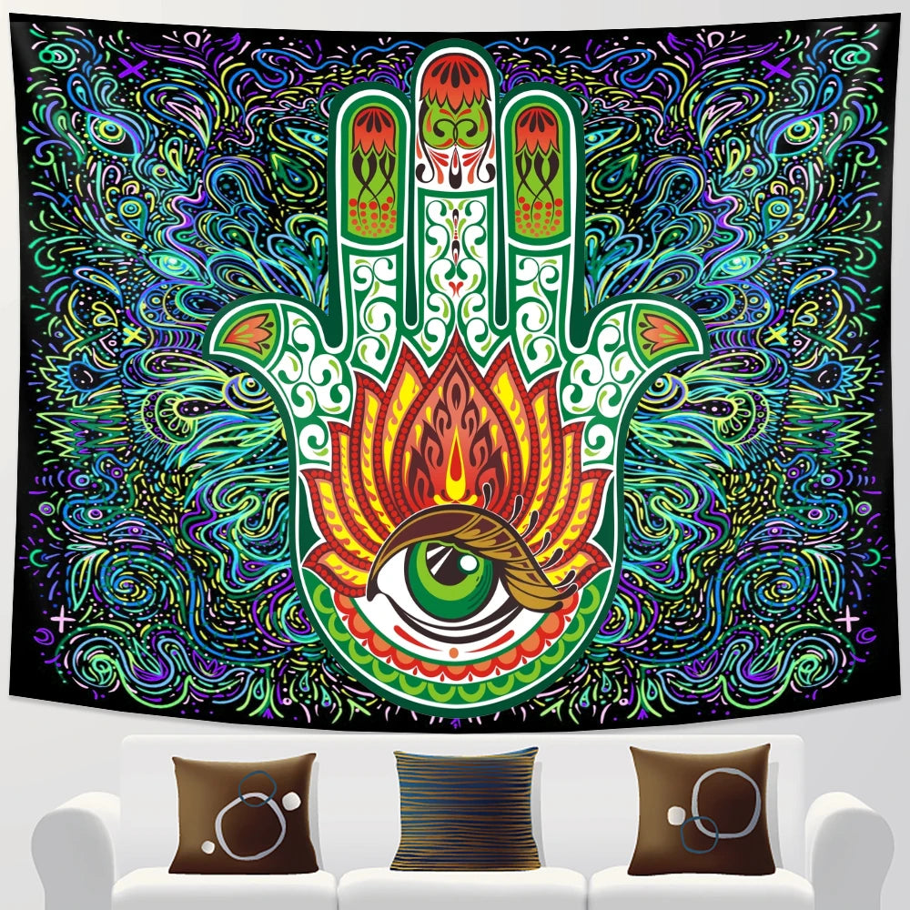 Indian meditation chakra tapestry home decoration Mandala tapestry background cloth Hippie witchcraft Bohemian decorative sheet