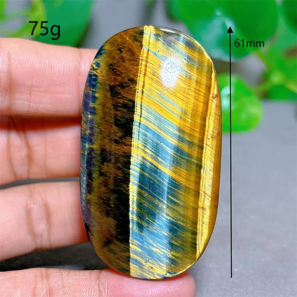 Blue Yellow Tiger Eye Palm Crystal Natural Stone Quartz Stone Minerals Home Decoration Reiki Craft Gifts Energy Healing Luck