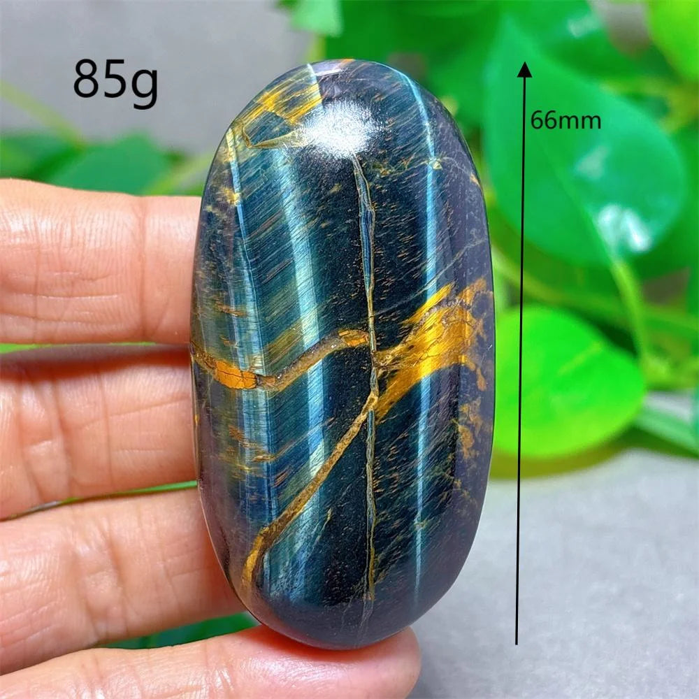 Blue Yellow Tiger Eye Palm Crystal Natural Stone Quartz Stone Minerals Home Decoration Reiki Craft Gifts Energy Healing Luck