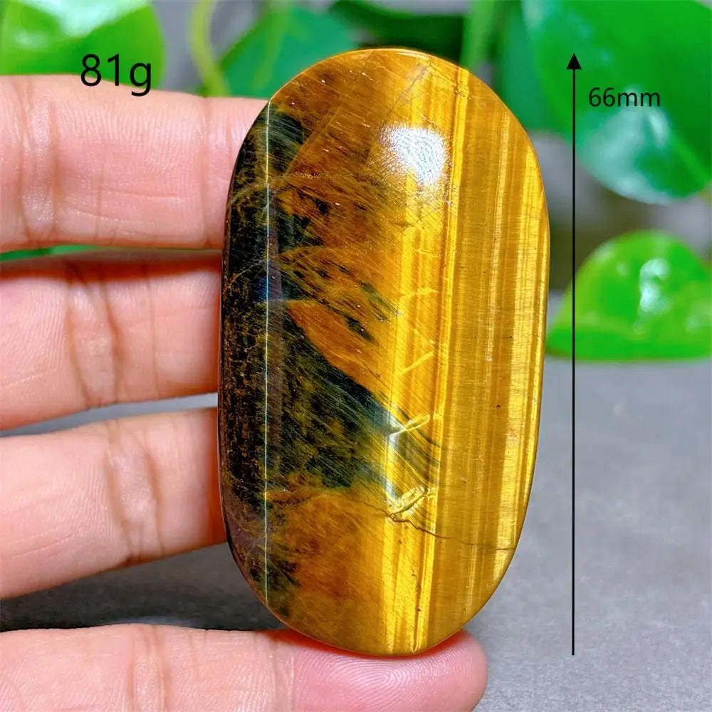 Blue Yellow Tiger Eye Palm Crystal Natural Stone Quartz Stone Minerals Home Decoration Reiki Craft Gifts Energy Healing Luck