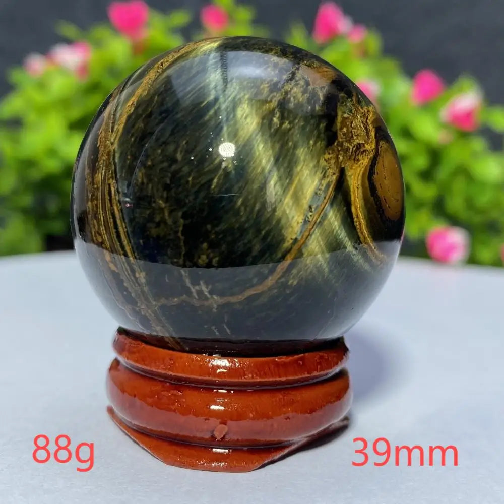 Blue Yellow Tiger Eye Ball Natural Crystal Sphere Mineral Gem Specimen Spiritual Meditation Reiki Healing Stone Home Decoration