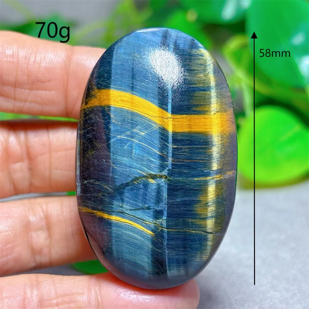 Blue Yellow Tiger Eye Palm Crystal Natural Stone Quartz Stone Minerals Home Decoration Reiki Craft Gifts Energy Healing Luck