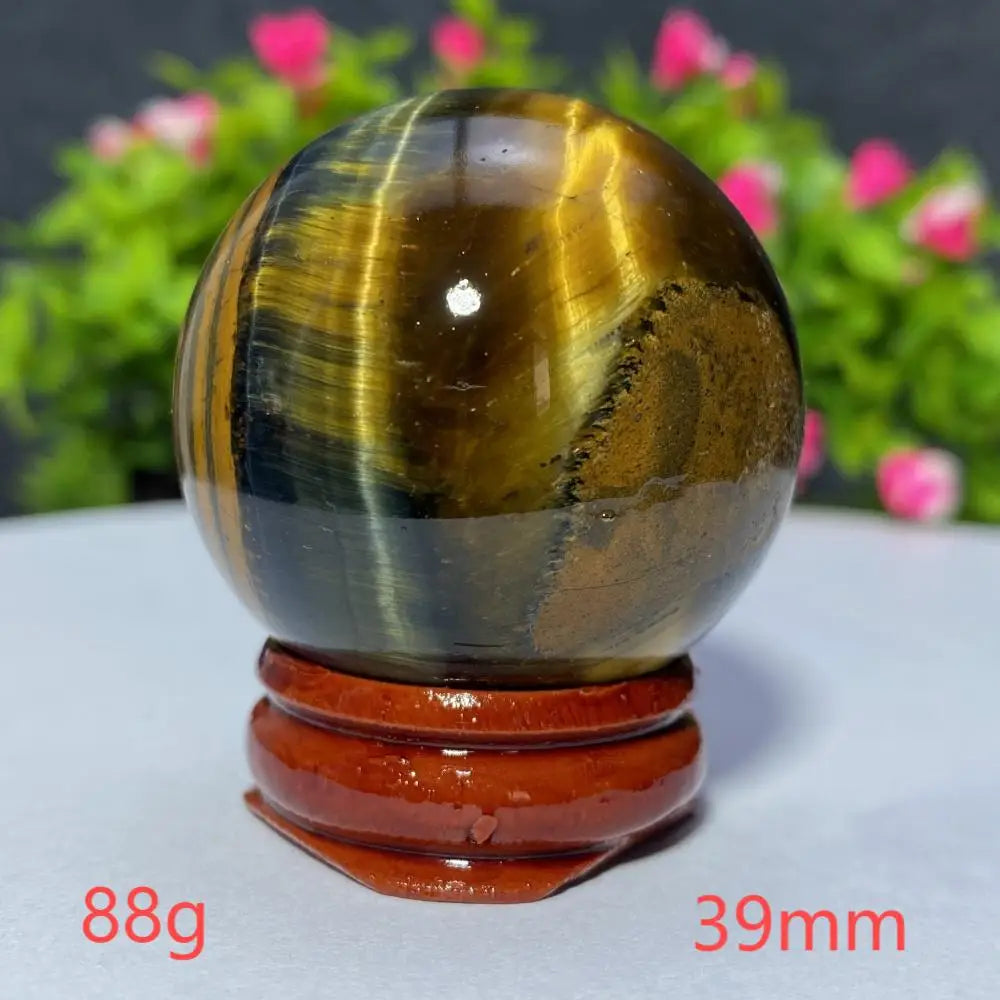 Blue Yellow Tiger Eye Ball Natural Crystal Sphere Mineral Gem Specimen Spiritual Meditation Reiki Healing Stone Home Decoration