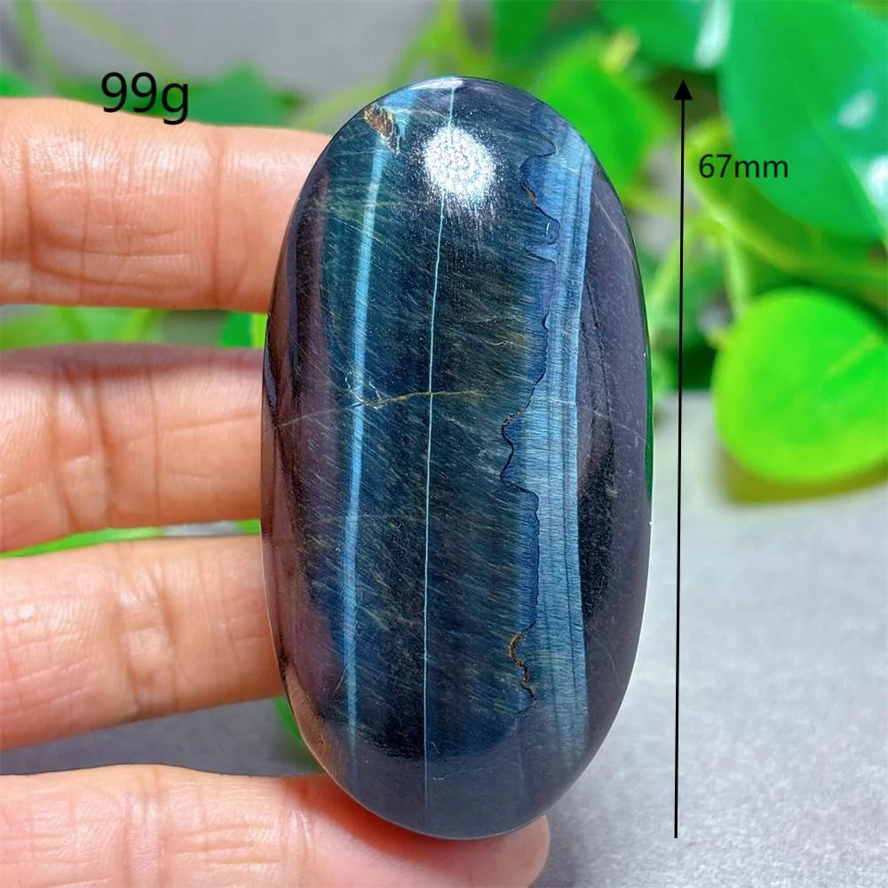 Blue Yellow Tiger Eye Palm Crystal Natural Stone Quartz Stone Minerals Home Decoration Reiki Craft Gifts Energy Healing Luck
