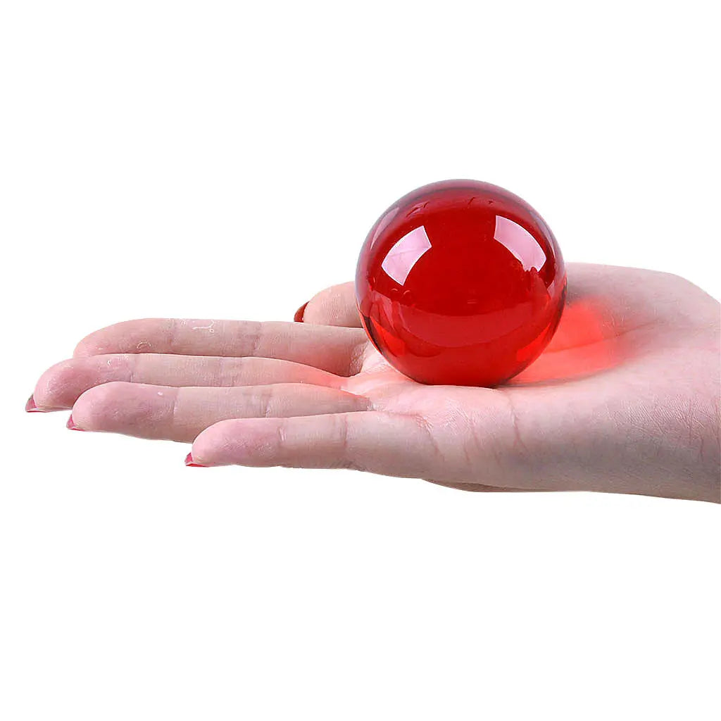 40/50/60mm Asian Rare Natural Red K9 Crystal Ball Healing Magic Sphere Stone Decor