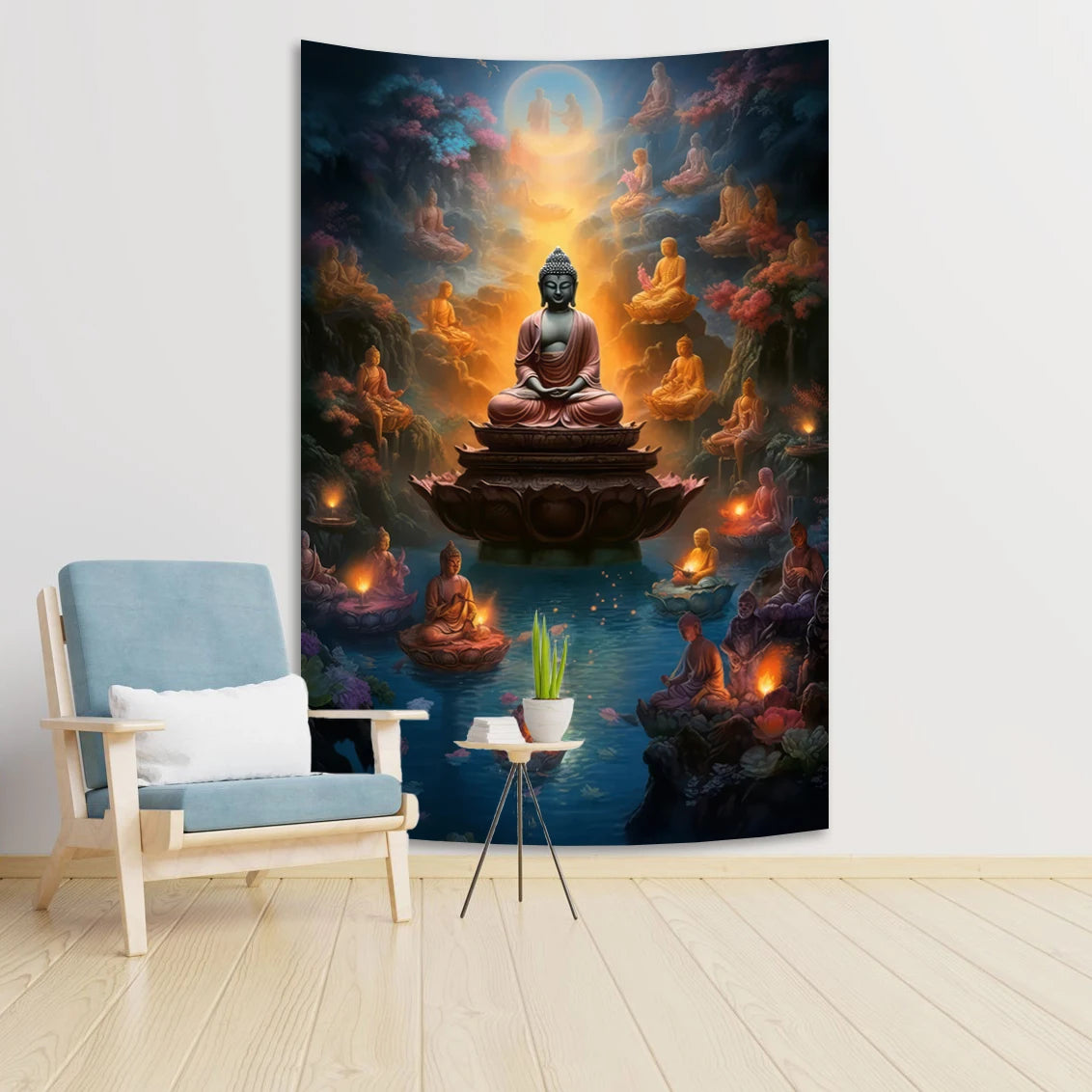 3d Tapestries, Buddha Wall Carpets, Dormitories, Hippie Psychedelic Tree Landscapes, Bohemian Decorations