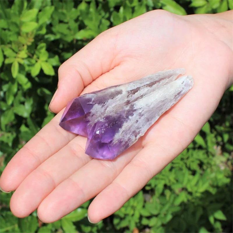 1PC Natural Amethyst Quartz Cluster Crystal Rod Point Rock Mineral Specimen Gem Crystal Healing Stone Home Decor Collection Gift