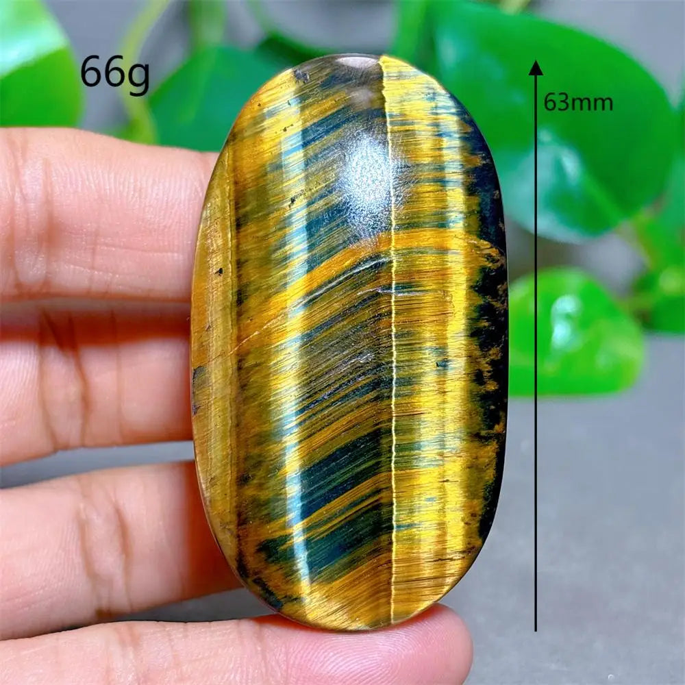 Blue Yellow Tiger Eye Palm Crystal Natural Stone Quartz Stone Minerals Home Decoration Reiki Craft Gifts Energy Healing Luck