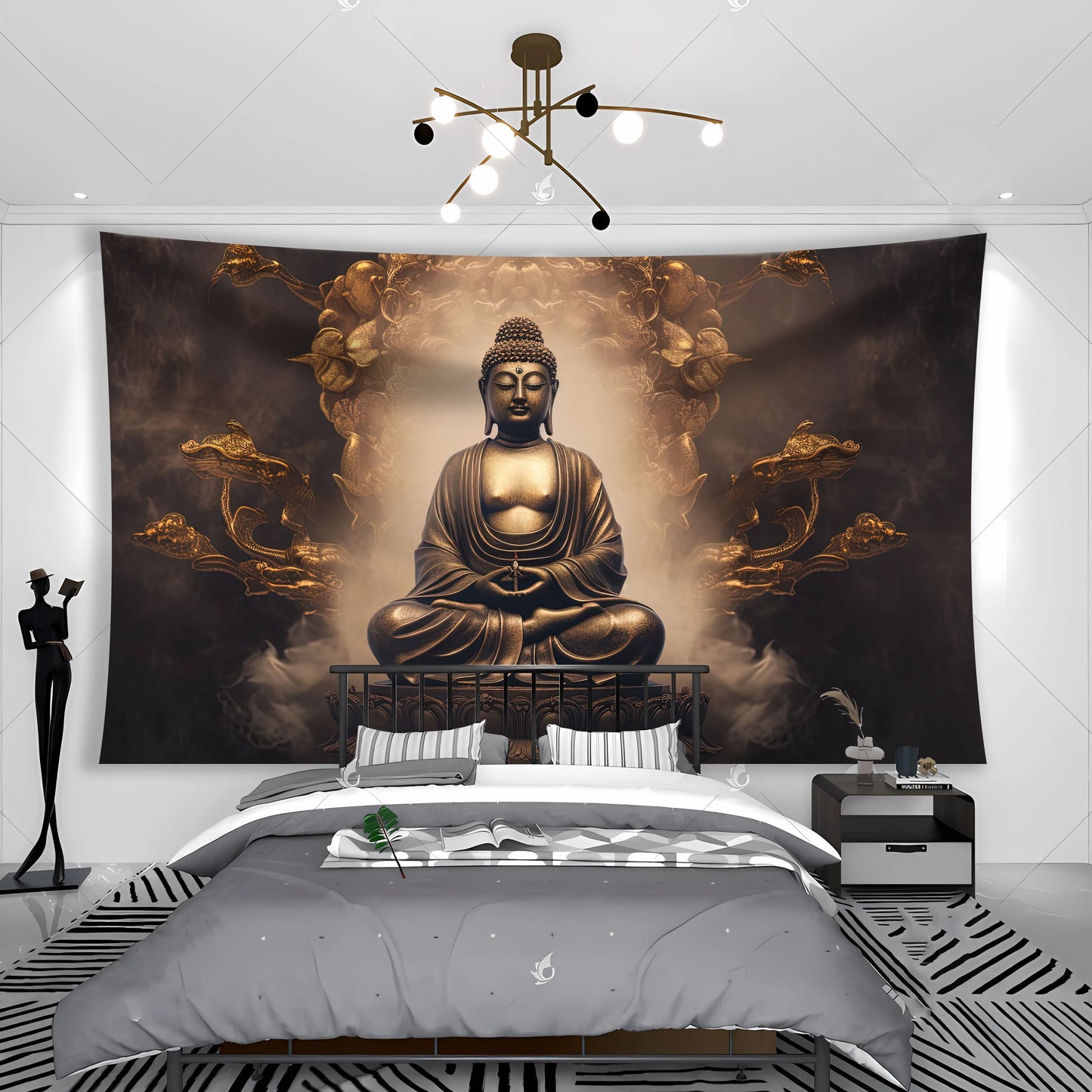 3d Tapestries, Buddha Wall Carpets, Dormitories, Hippie Psychedelic Tree Landscapes, Bohemian Decorations