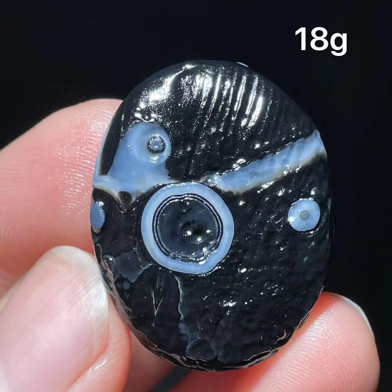 Natuarl black Sardonyx Gobi Agate Bead Alxa Eye Rock Specimen Energy Crystal Chakra Reiki Healing Stone Home Decor