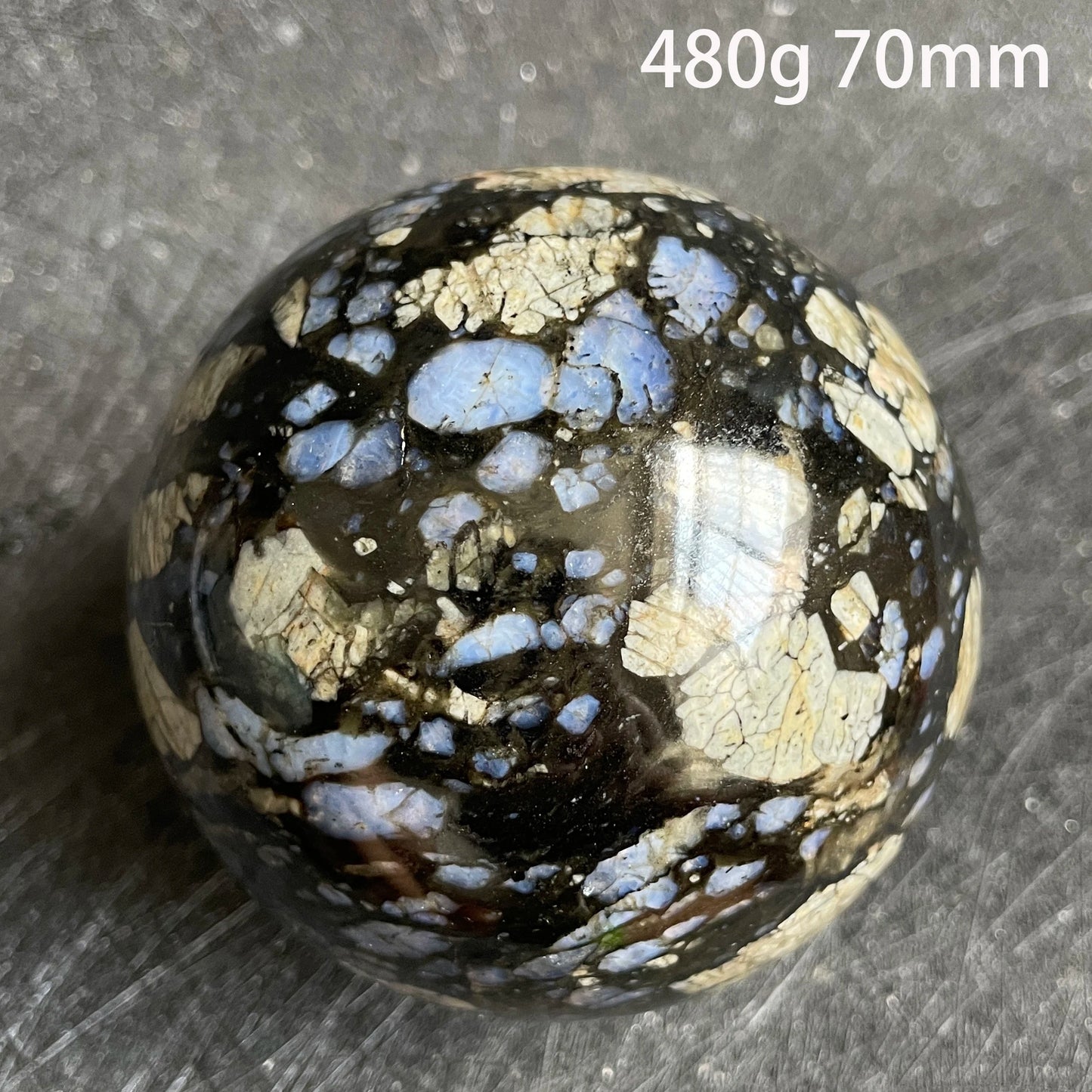 Natural Stone Glaucophane Crystal Ball Blue Energy Quartz Sphere Polished Rock Reiki Healing Gift Decor