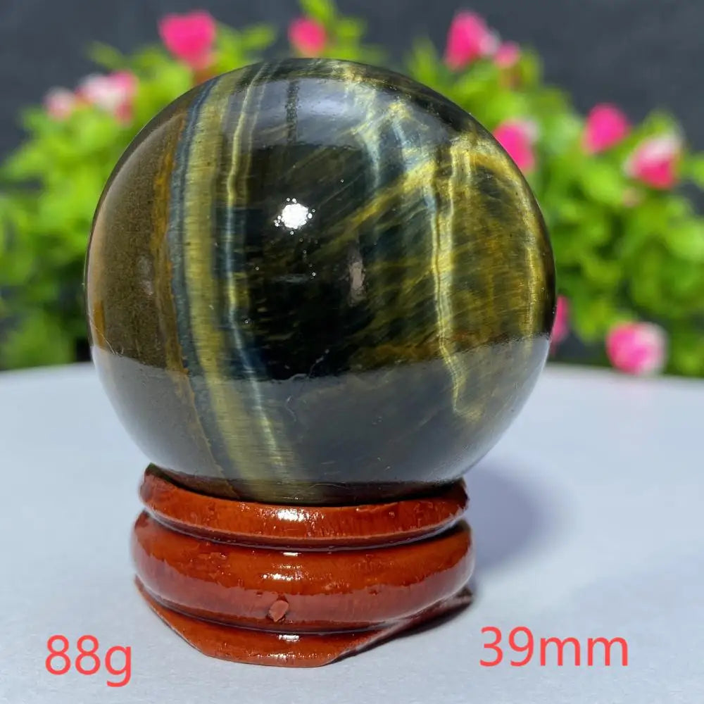 Blue Yellow Tiger Eye Ball Natural Crystal Sphere Mineral Gem Specimen Spiritual Meditation Reiki Healing Stone Home Decoration