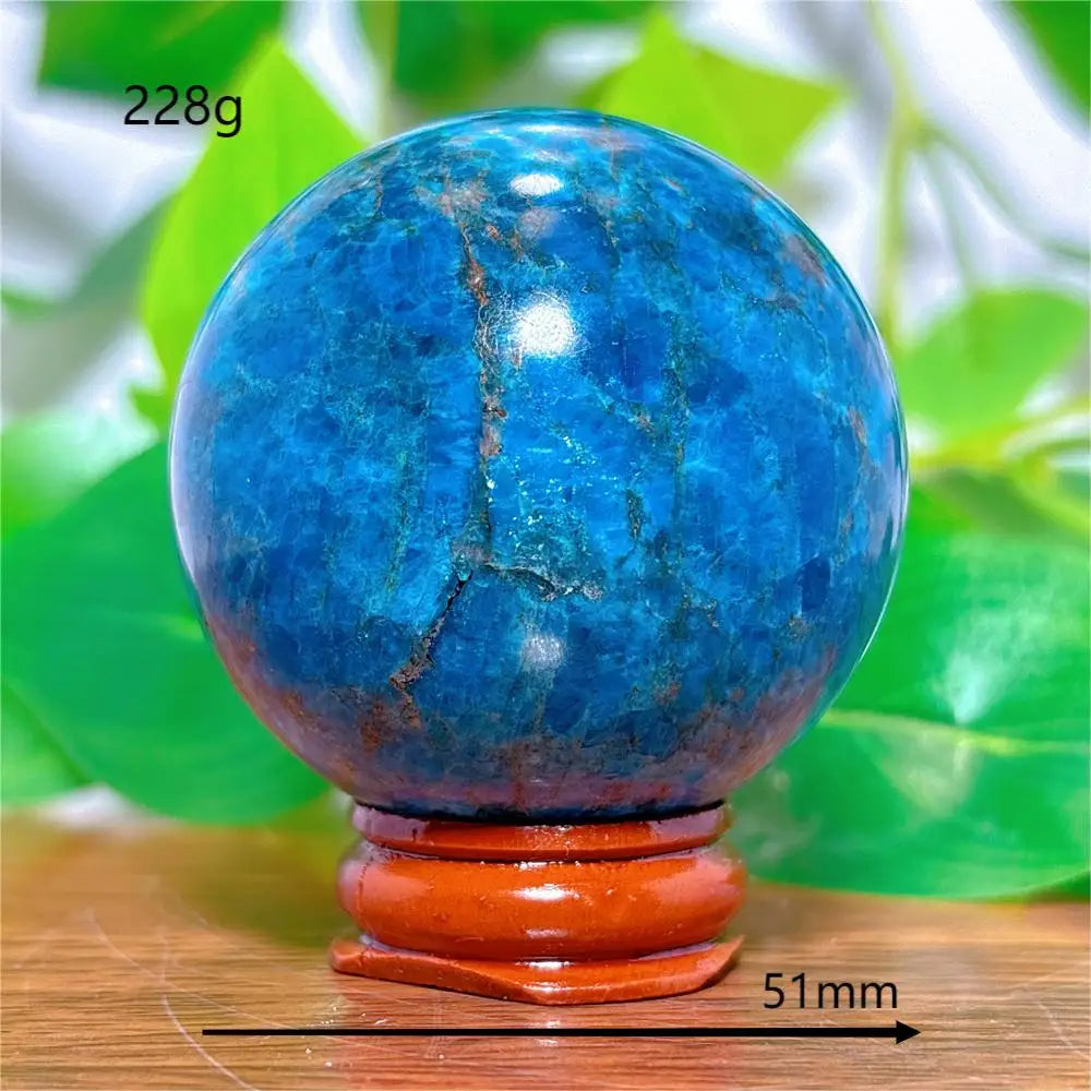 Apatite Sphere Crystal Natural Quartz Stone Home Decoration Minerals Reiki Craft Gifts Love Energy Healing Meditation +Stand