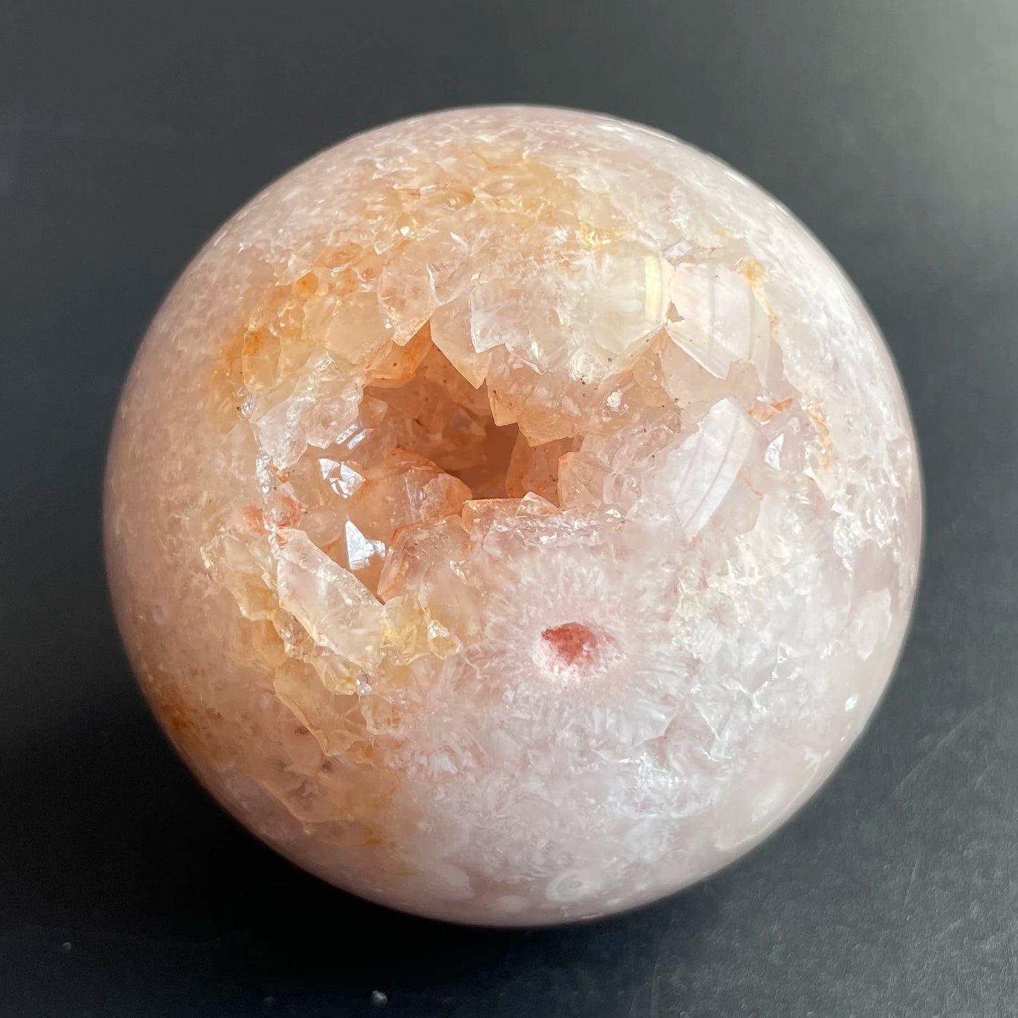 Natural Stone Amethyst Pink Sakura Agate Geode Sphere Polished Crystal Quartz ball Reiki Healing Gift Room Decor