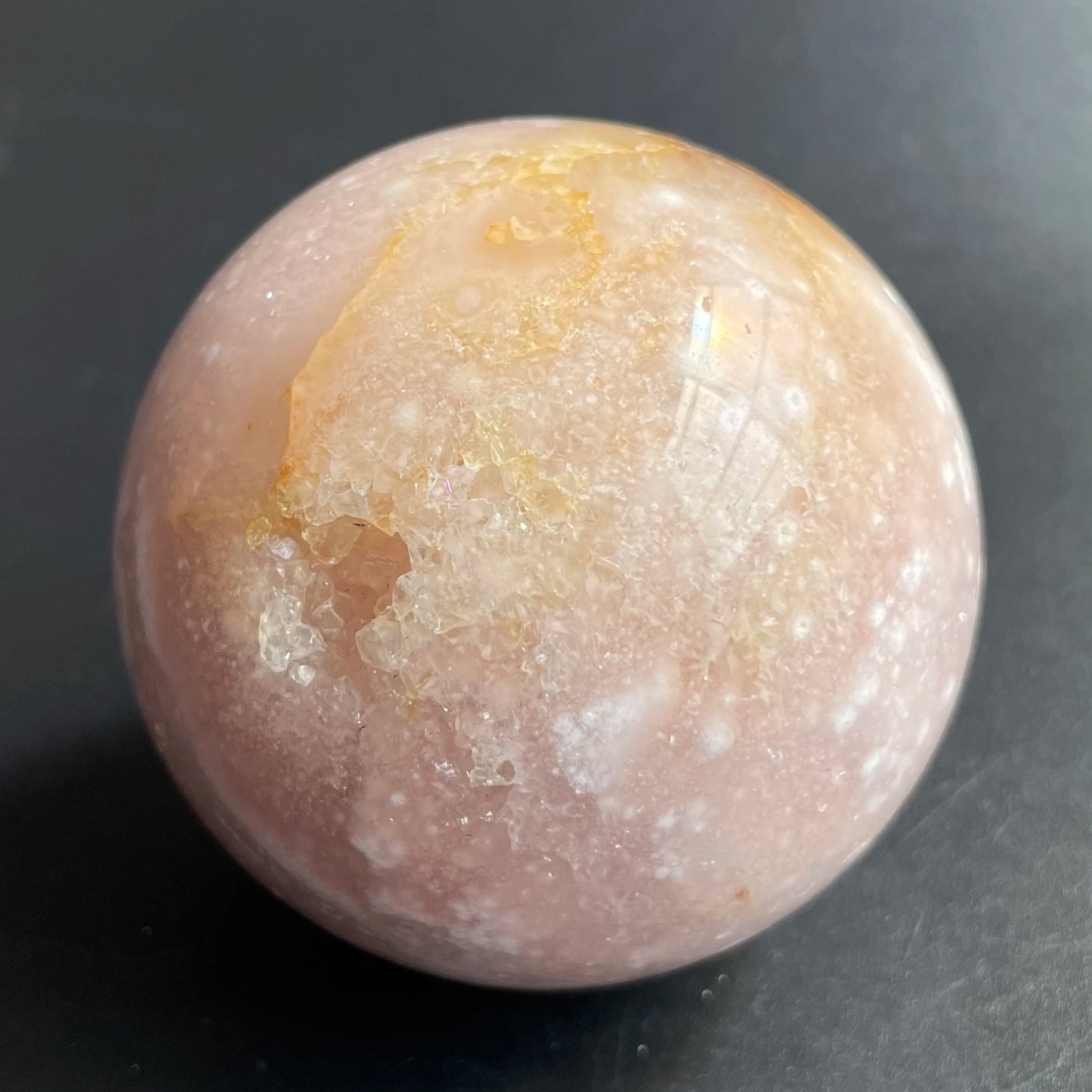 Natural Stone Amethyst Pink Sakura Agate Geode Sphere Polished Crystal Quartz ball Reiki Healing Gift Room Decor