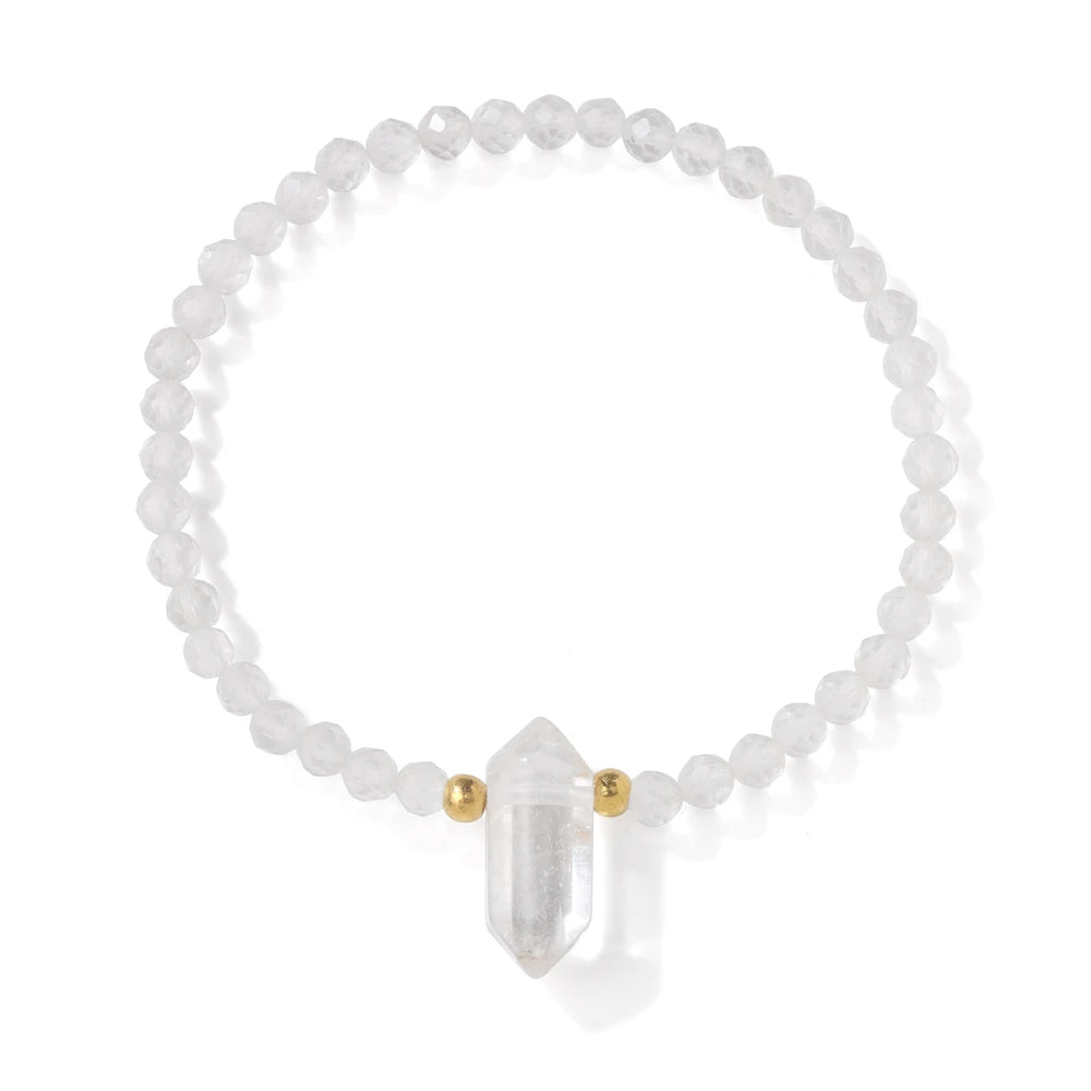 Hexagonal Rose Quartzs Charm Bracelet Natural Stone Crystal Faceted Beads Bracelets For Women Men Meditation Exquisite Jewelry