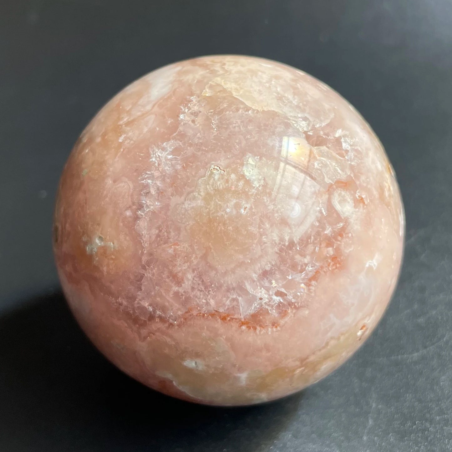 Natural Stone Amethyst Pink Sakura Agate Geode Sphere Polished Crystal Quartz ball Reiki Healing Gift Room Decor