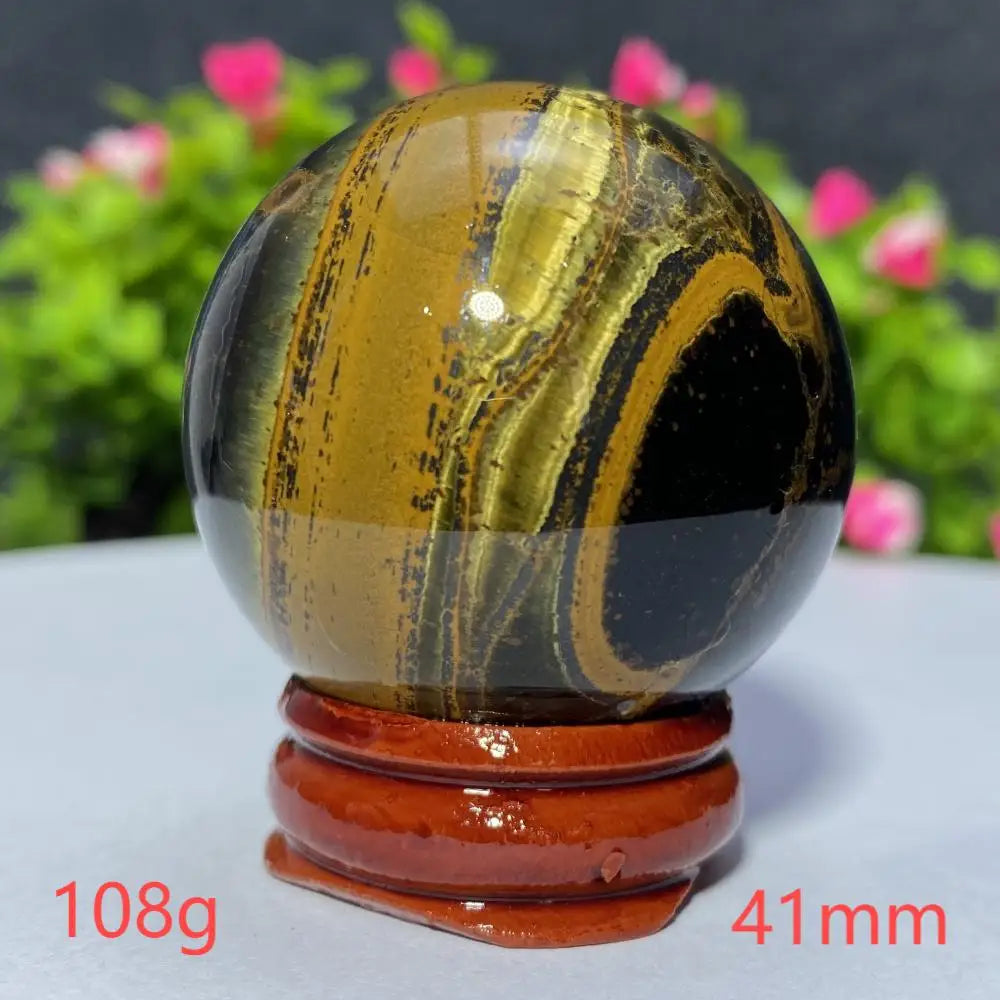 Blue Yellow Tiger Eye Ball Natural Crystal Sphere Mineral Gem Specimen Spiritual Meditation Reiki Healing Stone Home Decoration
