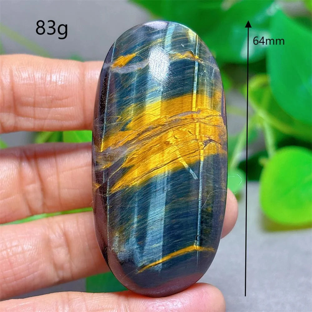 Blue Yellow Tiger Eye Palm Crystal Natural Stone Quartz Stone Minerals Home Decoration Reiki Craft Gifts Energy Healing Luck