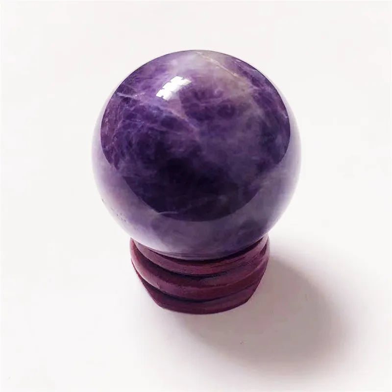 30-40MM Natural Crystal Ball Rose Quartz Polished Reiki Healing Amethyst Stone Sphere Desk Home Decor Crystal Ball Souvenirs 1pc