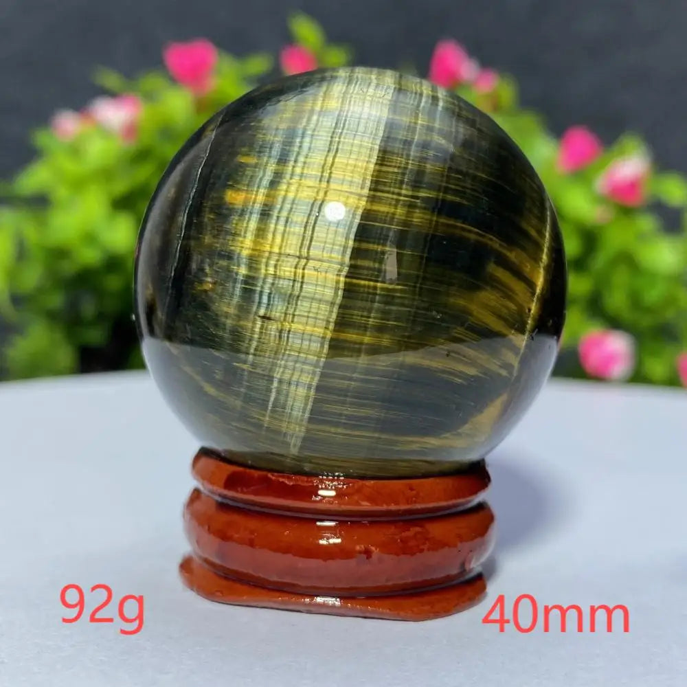 Blue Yellow Tiger Eye Ball Natural Crystal Sphere Mineral Gem Specimen Spiritual Meditation Reiki Healing Stone Home Decoration