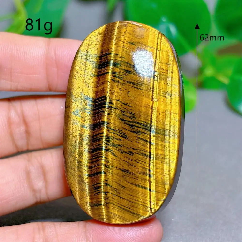 Blue Yellow Tiger Eye Palm Crystal Natural Stone Quartz Stone Minerals Home Decoration Reiki Craft Gifts Energy Healing Luck