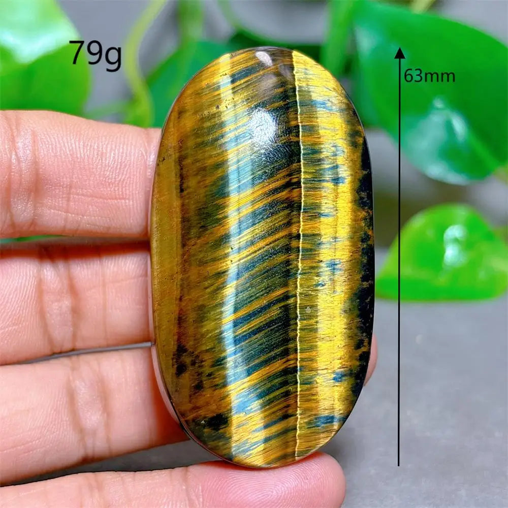 Blue Yellow Tiger Eye Palm Crystal Natural Stone Quartz Stone Minerals Home Decoration Reiki Craft Gifts Energy Healing Luck