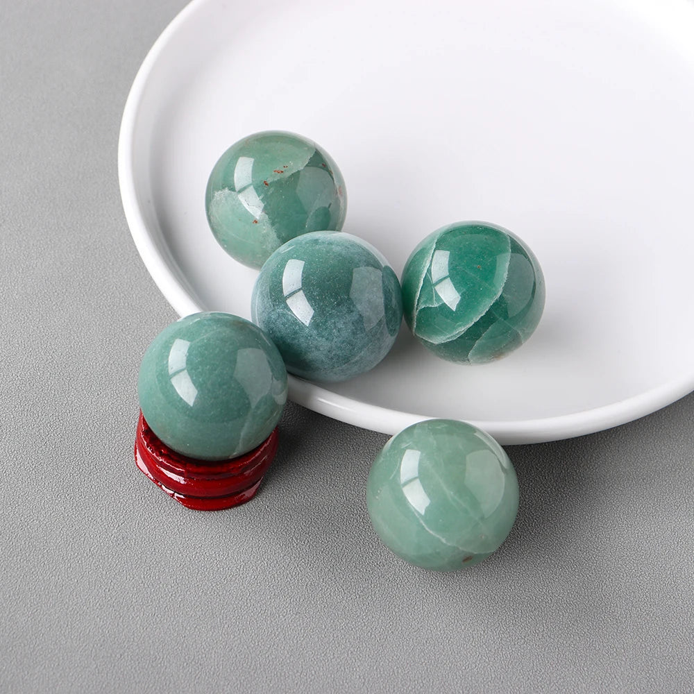 30MM Natural Amethyst Gem Ball Healing Crystals Reiki Wicca Chakra Sphere Rose Quartz Mineral Massage Globe Home Decoration