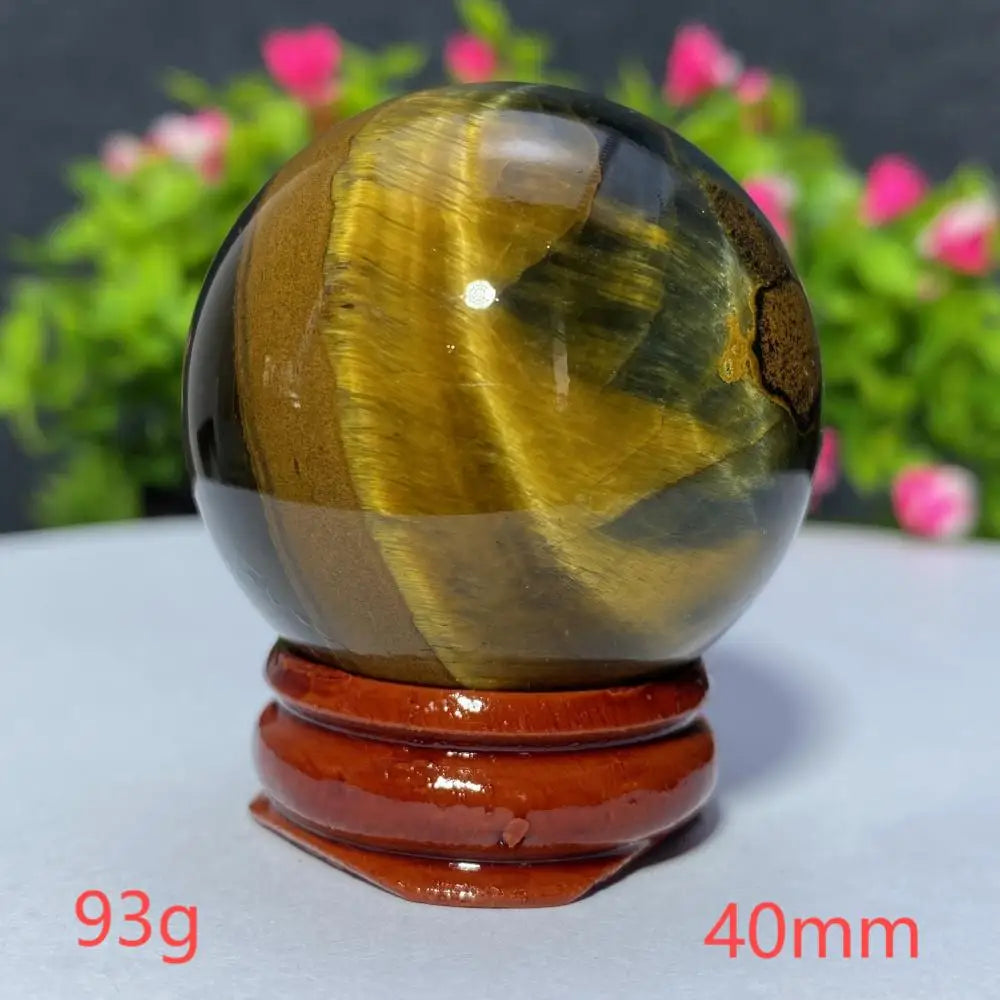 Blue Yellow Tiger Eye Ball Natural Crystal Sphere Mineral Gem Specimen Spiritual Meditation Reiki Healing Stone Home Decoration