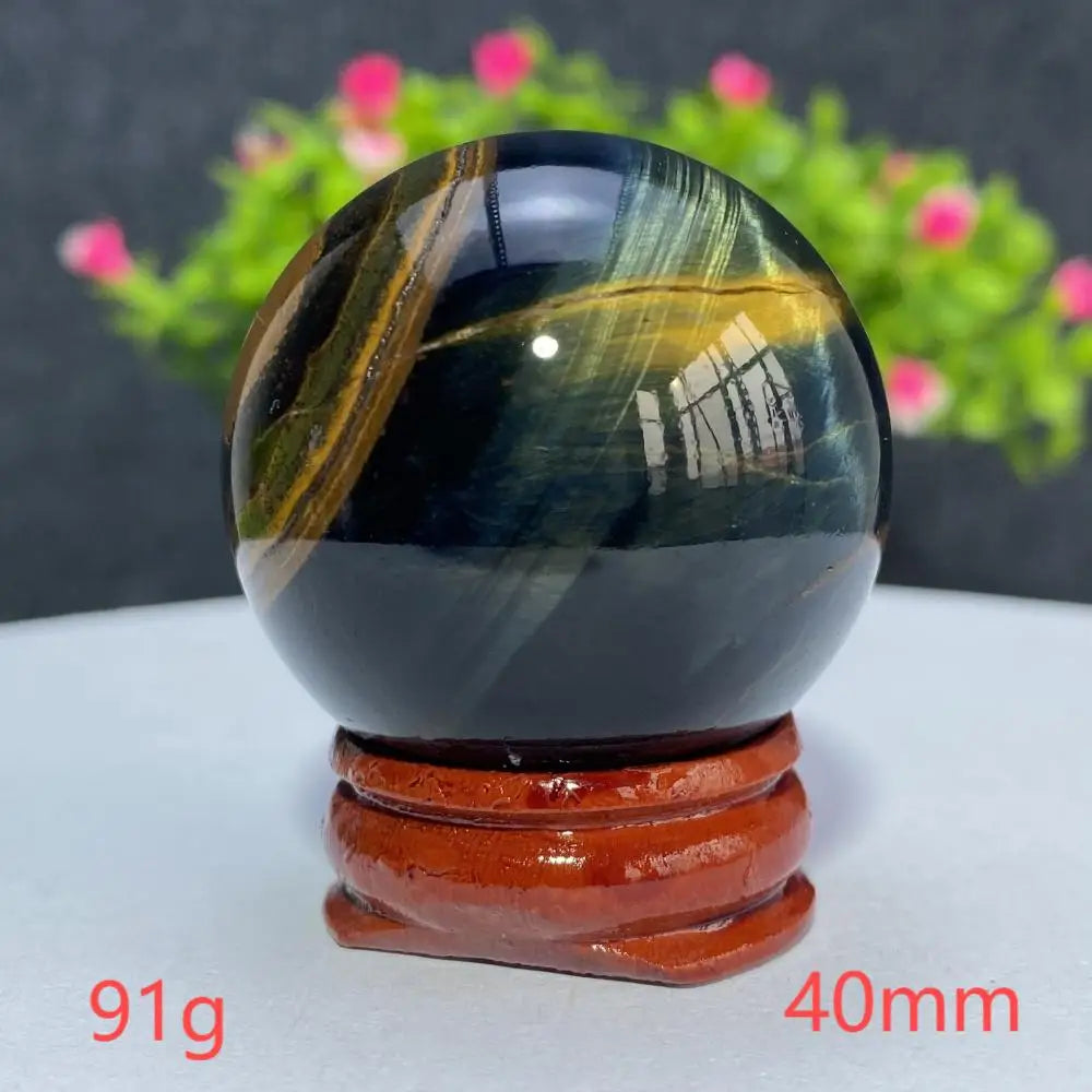 Blue Yellow Tiger Eye Ball Natural Crystal Sphere Mineral Gem Specimen Spiritual Meditation Reiki Healing Stone Home Decoration