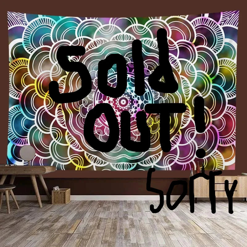 Mandala Floral Tapestry Bohemian Hippie Hanging Cloth Wall Art Decoration Background Cloth Room Living Room Home Decor