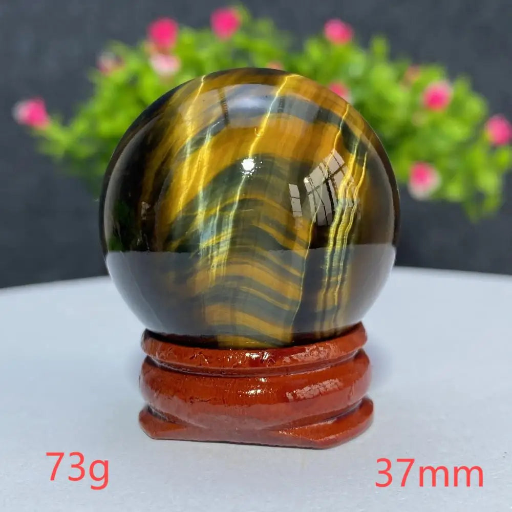 Blue Yellow Tiger Eye Ball Natural Crystal Sphere Mineral Gem Specimen Spiritual Meditation Reiki Healing Stone Home Decoration