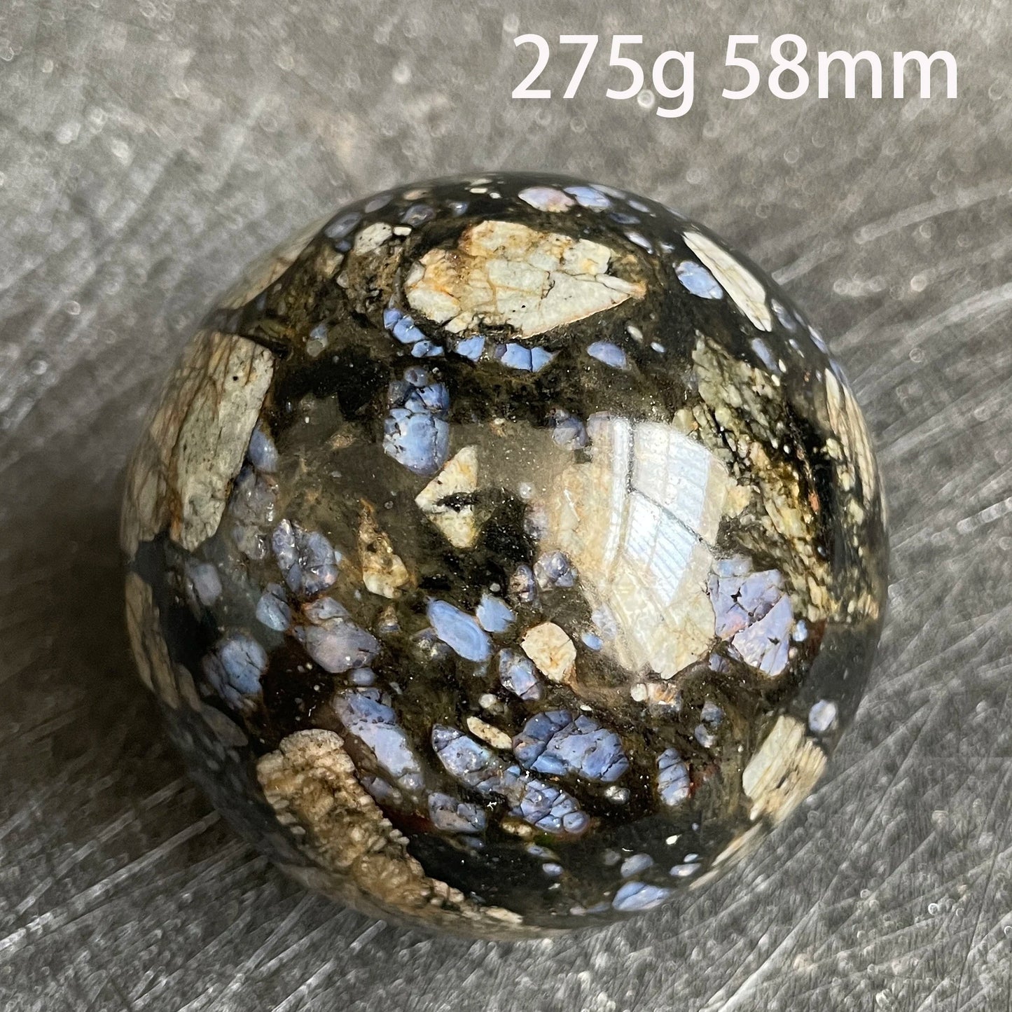 Natural Stone Glaucophane Crystal Ball Blue Energy Quartz Sphere Polished Rock Reiki Healing Gift Decor