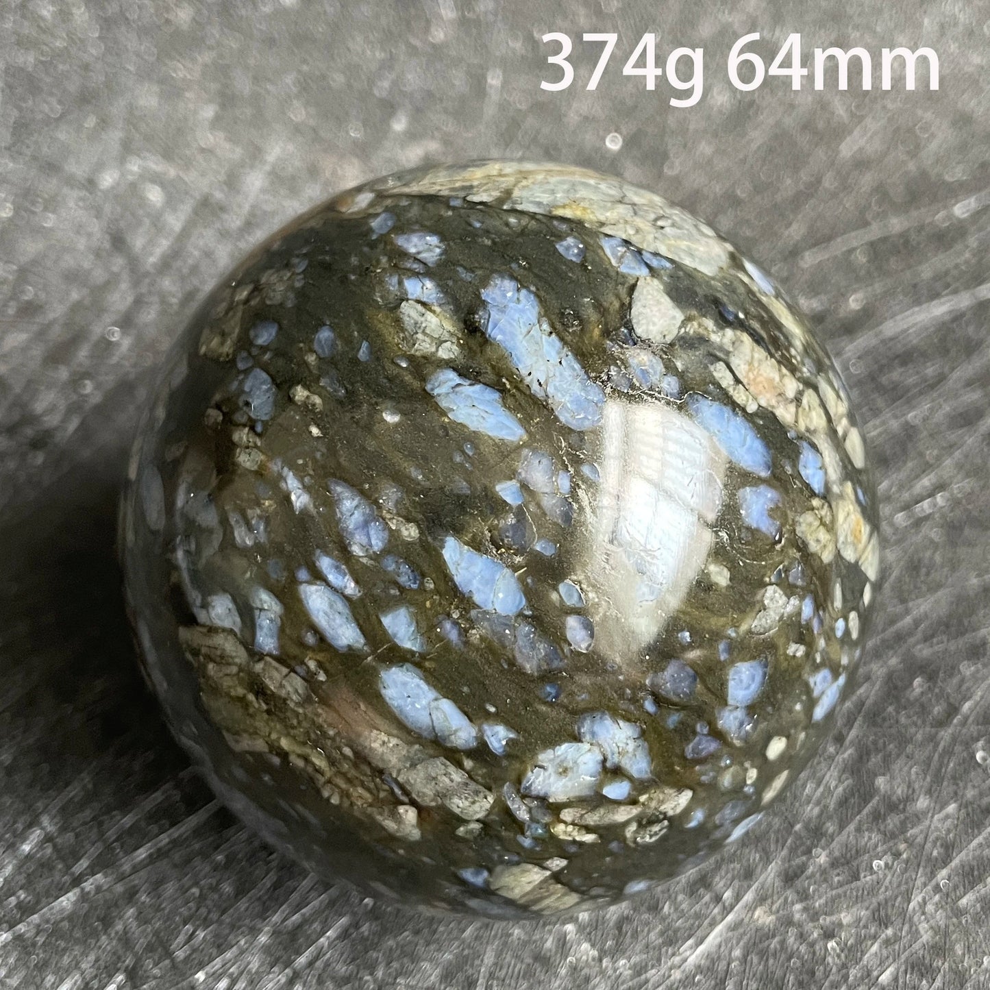 Natural Stone Glaucophane Crystal Ball Blue Energy Quartz Sphere Polished Rock Reiki Healing Gift Decor