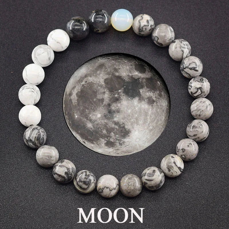 Hot Selling Cosmic Solar System Bracelet Eight Planets Sun Mercury Venus Earth Moon Mars Jupiter SaturnUranus Neptune Friendship Bracelet Handmade Jewelry Accessories